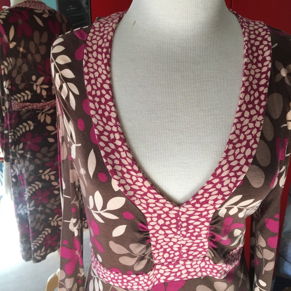 Boden Patterned Long Sleeved Size 12 Dress